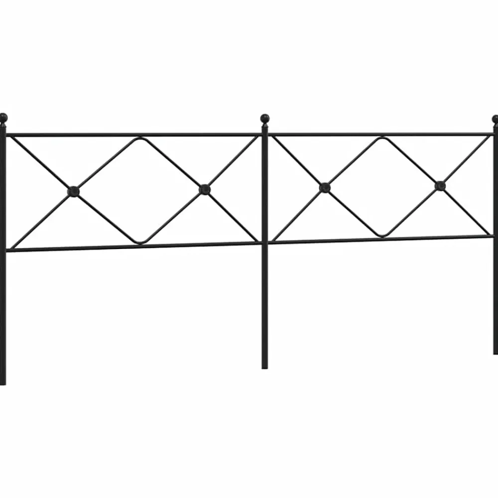 Vidaxl Tête de lit de remplacement métal noir 200 cm* Tête De Lit