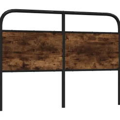 Tête de lit de remplacement chêne fumé 135 cm acier et bois d'ingénierie><noscript><img width=