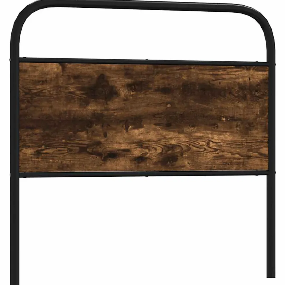 Vidaxl Tête de lit de remplacement chêne fumé 100 cm acier et bois d'ingénierie* Tête De Lit