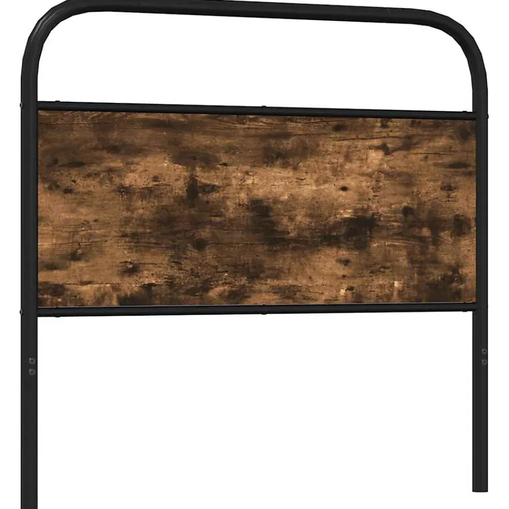 Vidaxl Tête de lit de remplacement chêne fumé 100 cm acier et bois d'ingénierie* Tête De Lit
