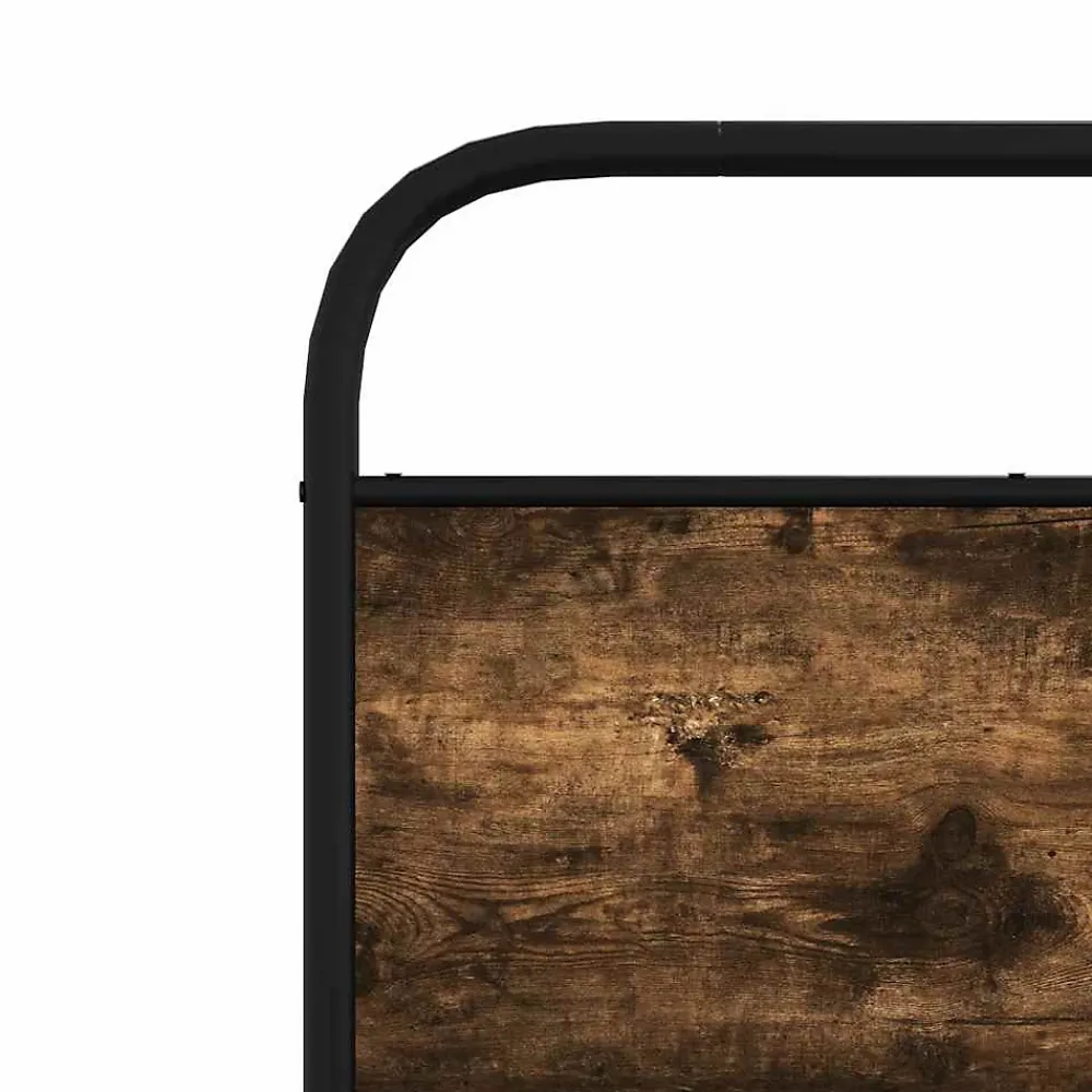 Vidaxl Tête de lit de remplacement chêne fumé 100 cm acier et bois d'ingénierie* Tête De Lit