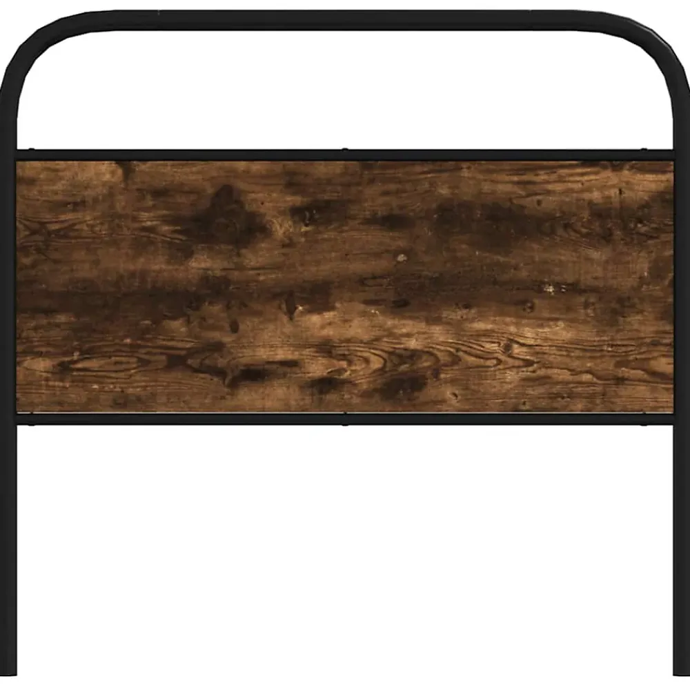 Vidaxl Tête de lit de remplacement chêne fumé 100 cm acier et bois d'ingénierie* Tête De Lit