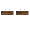 Vidaxl Tête de lit de remplacement chêne fumé 193 cm bois d'ingénierie et acier* Tête De Lit