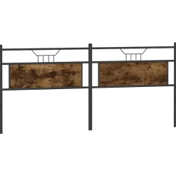 Vidaxl Tête de lit de remplacement chêne fumé 193 cm bois d'ingénierie et acier* Tête De Lit
