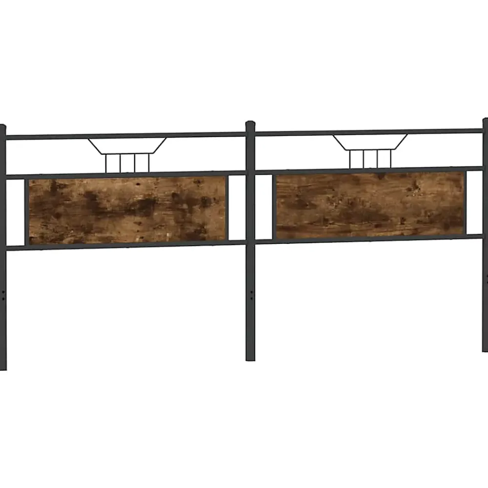 Vidaxl Tête de lit de remplacement chêne fumé 193 cm bois d'ingénierie et acier* Tête De Lit