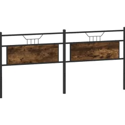 Vidaxl Tête de lit de remplacement chêne fumé 193 cm bois d'ingénierie et acier* Tête De Lit