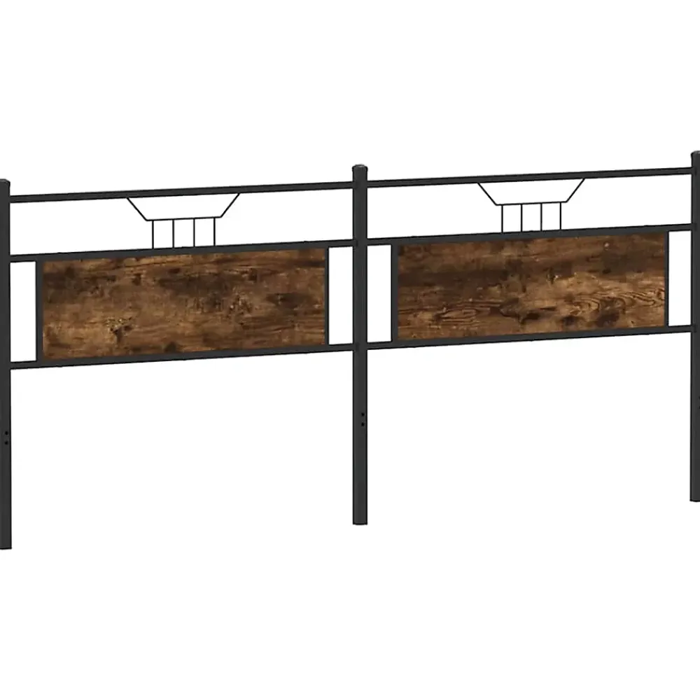 Vidaxl Tête de lit de remplacement chêne fumé 193 cm bois d'ingénierie et acier* Tête De Lit