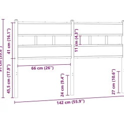 Tête de lit de remplacement chêne marron 135 cm acier et bois d'ingénierie><noscript><img width=