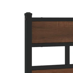 Tête de lit de remplacement chêne marron 135 cm acier et bois d'ingénierie><noscript><img width=