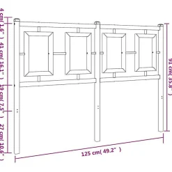 Tête de lit de remplacement métal blanc 120 cm><noscript><img width=