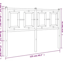 Tête de lit de remplacement métal blanc 120 cm><noscript><img width=