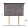 Idimex Tête de lit DELMO 90 sur pieds, en tissu - Gris* Tête De Lit