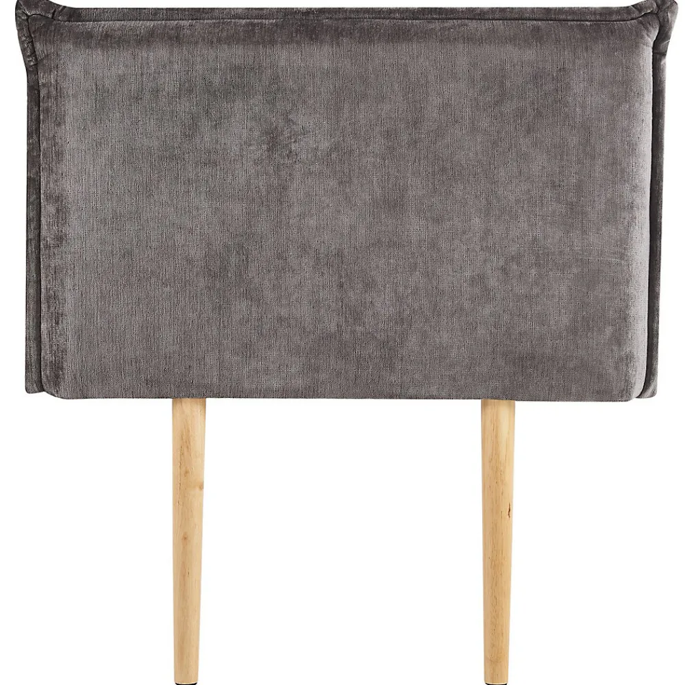 Idimex Tête de lit DELMO 90 sur pieds, en tissu - Gris* Tête De Lit