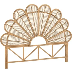 Tête de lit demi-lune 140/160cm "fleur" rotin>Macabane New