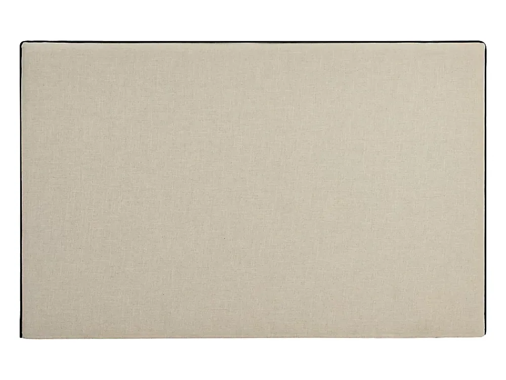 Vente-unique Tête de lit déhoussable 150 cm - Coton et lin - Beige et noir - CHESMA* Tête De Lit