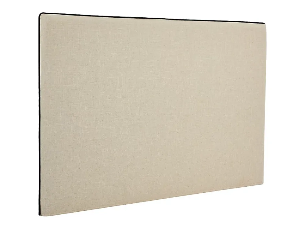 Vente-unique Tête de lit déhoussable 150 cm - Coton et lin - Beige et noir - CHESMA* Tête De Lit