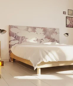 Bellecour Tête de lit déhoussable Haku 140x110 cm Coloris Rose pâle* Pied De Lit