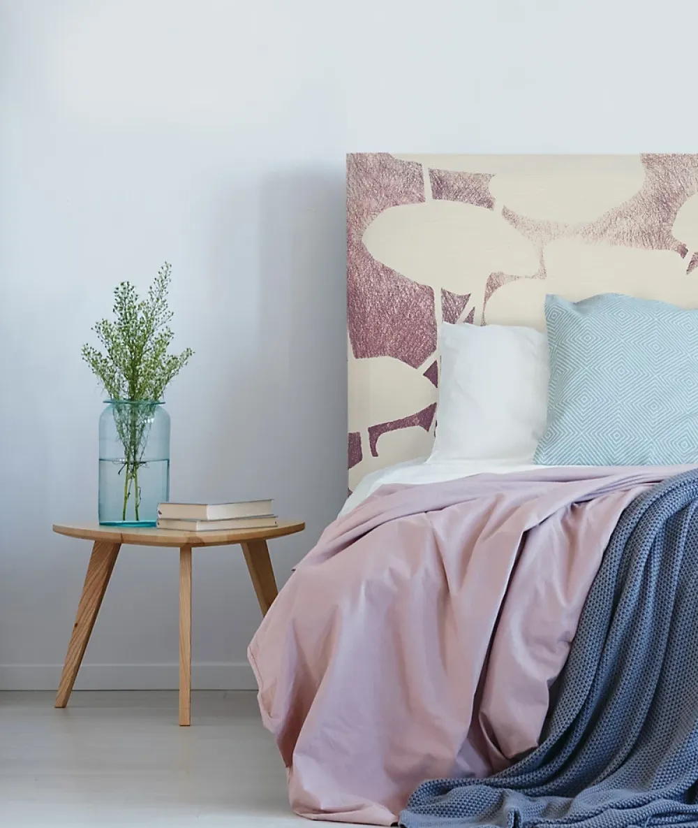 Bellecour Tête de lit déhoussable Haku 180x110 cm Coloris Rose pâle* Pied De Lit