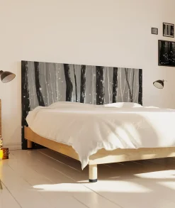 Tête de lit déhoussable Lucioles 140x110 cm Coloris Noir>Bellecour Outlet