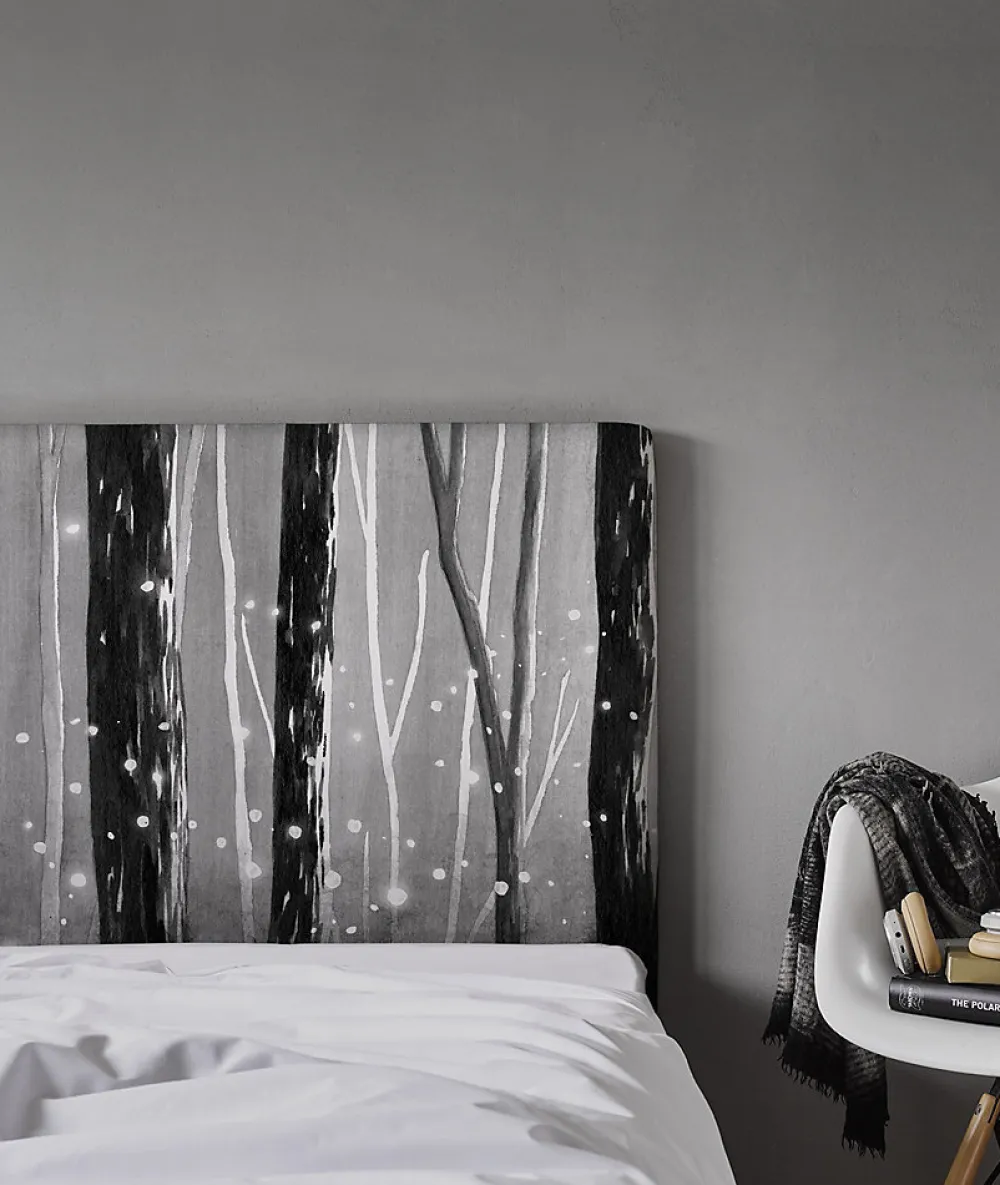 Tête de lit déhoussable Lucioles 140x110 cm Coloris Noir>Bellecour Outlet