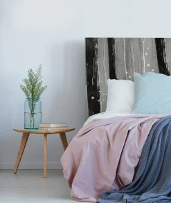 Tête de lit déhoussable Lucioles 140x110 cm Coloris Noir><noscript><img width=
