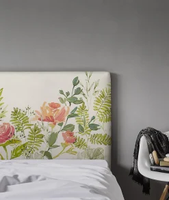 Tête de lit déhoussable Roseraie 160x110 cm><noscript><img width=