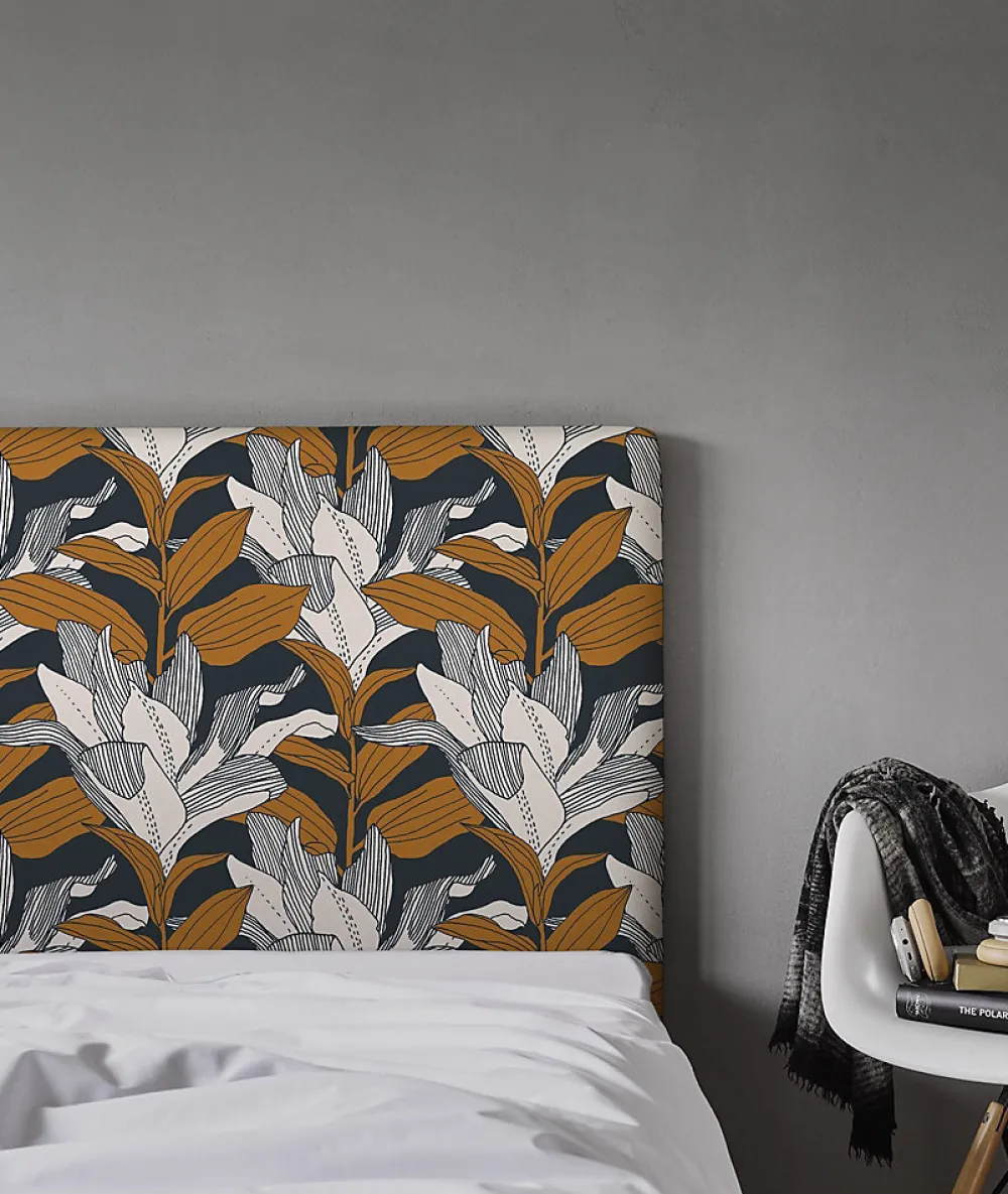 Tête de lit déhoussable Toni 160x110 cm Coloris Bleu>Bellecour Discount