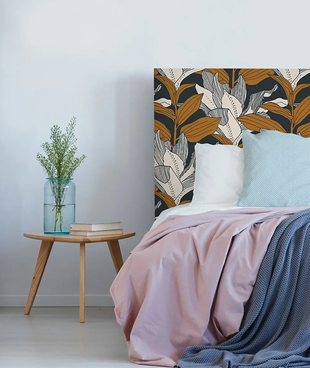 Tête de lit déhoussable Toni 160x110 cm Coloris Bleu>Bellecour Discount