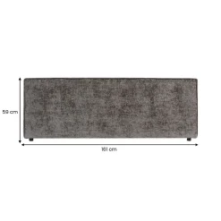 Idimex Tête de lit ELOWA 160 sur pieds, en tissu - Gris* Tête De Lit