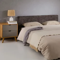 Idimex Tête de lit ELOWA 160 sur pieds, en tissu - Gris* Tête De Lit