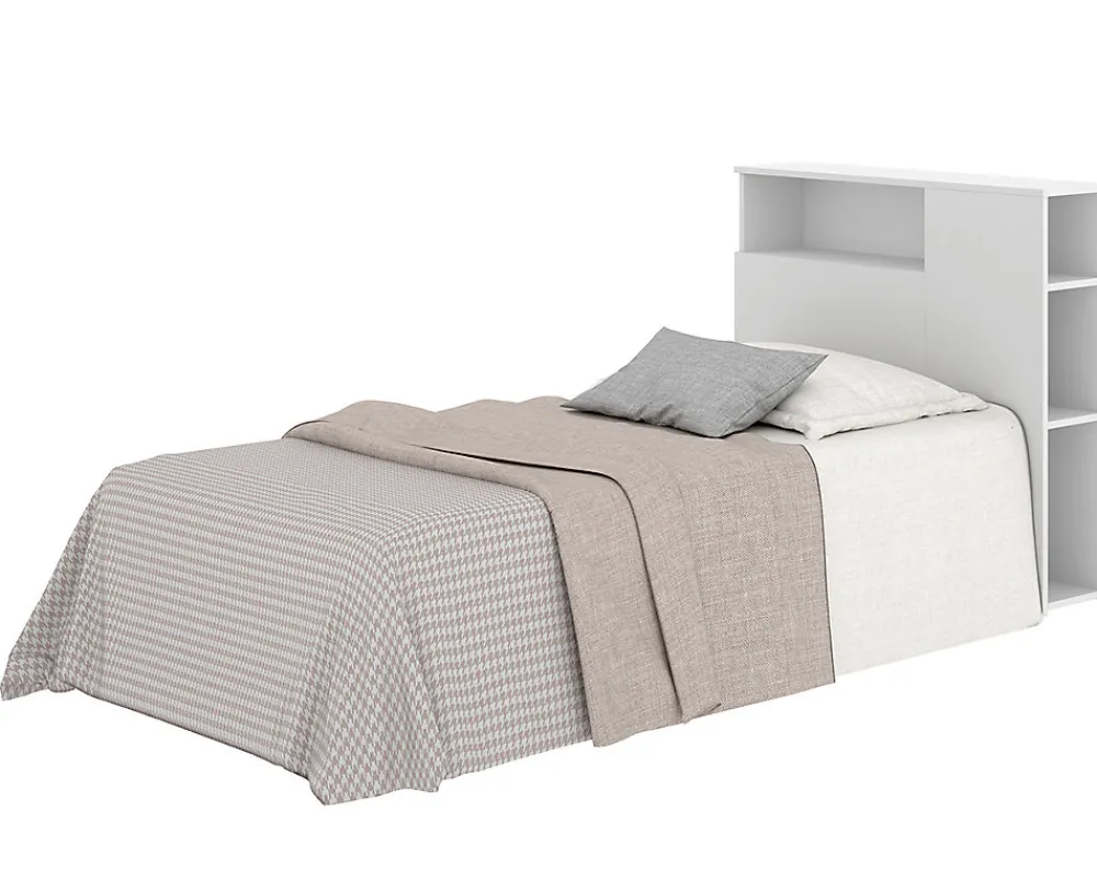 Tête de lit en bois coloris blanc - Longueur 97 x Profondeur 23,5 x Hauteur 95 cm>Pegane Online