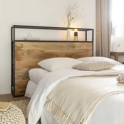 Tête de lit en bois de manguier 160 cm Armelle>Made In Meubles Discount