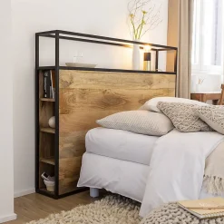 Tête de lit en bois de manguier 160 cm Armelle><noscript><img width=