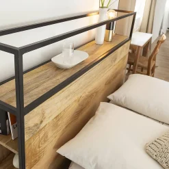 Tête de lit en bois de manguier 160 cm Armelle><noscript><img width=