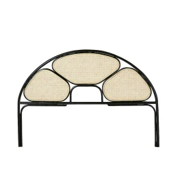 Tête de lit en cannage et rotin noir 160 cm>Bois Dessus Bois Dessous Online