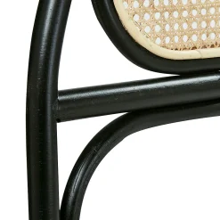 Tête de lit en cannage et rotin noir 160 cm><noscript><img width=