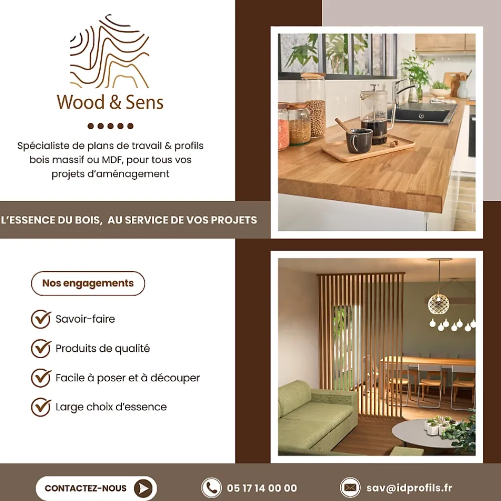 Wood&Sens Tête de lit en pin avec étagères, L.250 x H.56 cm x P.21 cm* Tête De Lit