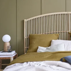 Tête de lit en rotin naturel 180 cm><noscript><img width=