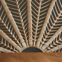 Tête de lit en rotin naturel 160 cm><noscript><img width=