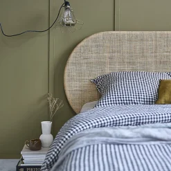 Tête de lit en rotin naturel 180 cm><noscript><img width=