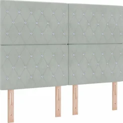Vidaxl Tête de lit Gris clair 160 cm Velours* Tête De Lit