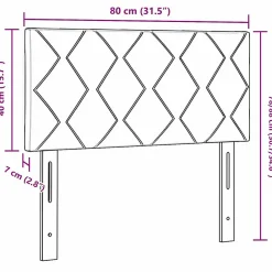 Tête de lit Gris foncé 80 cm Velours><noscript><img width=