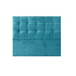 Tête de lit Iris en tissu turquoise 145><noscript><img width=