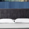 Vente-unique Tête de lit JENNA - 160 cm - Velours - Gris foncé* Tête De Lit