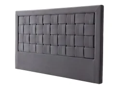 Vente-unique Tête de lit JENNA - 160 cm - Velours - Gris foncé* Tête De Lit