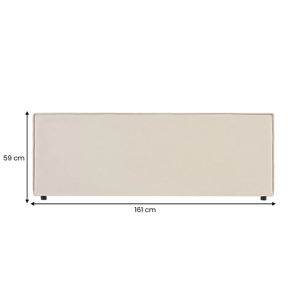 Idimex Tête de lit KLAO 160 sur pieds, en tissu - Écru* Tête De Lit