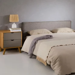 Tête de lit KLAO 160 sur pieds, en tissu - Gris>Idimex New