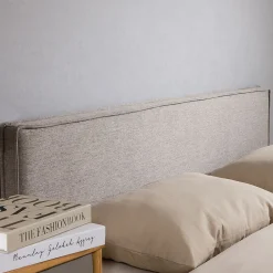 Tête de lit KLAO 160 sur pieds, en tissu - Gris><noscript><img width=