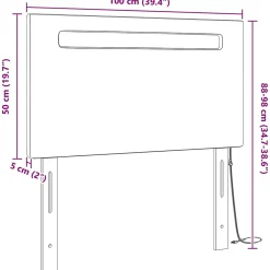 Vidaxl Tête de lit LED Blanc 100 cm Cuir synthétique* Tête De Lit