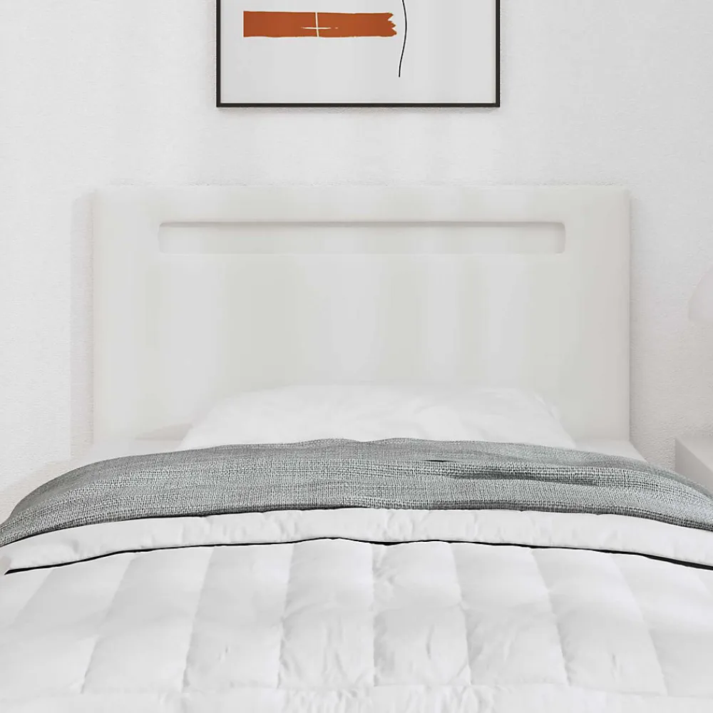 Vidaxl Tête de lit LED Blanc 100 cm Cuir synthétique* Tête De Lit
